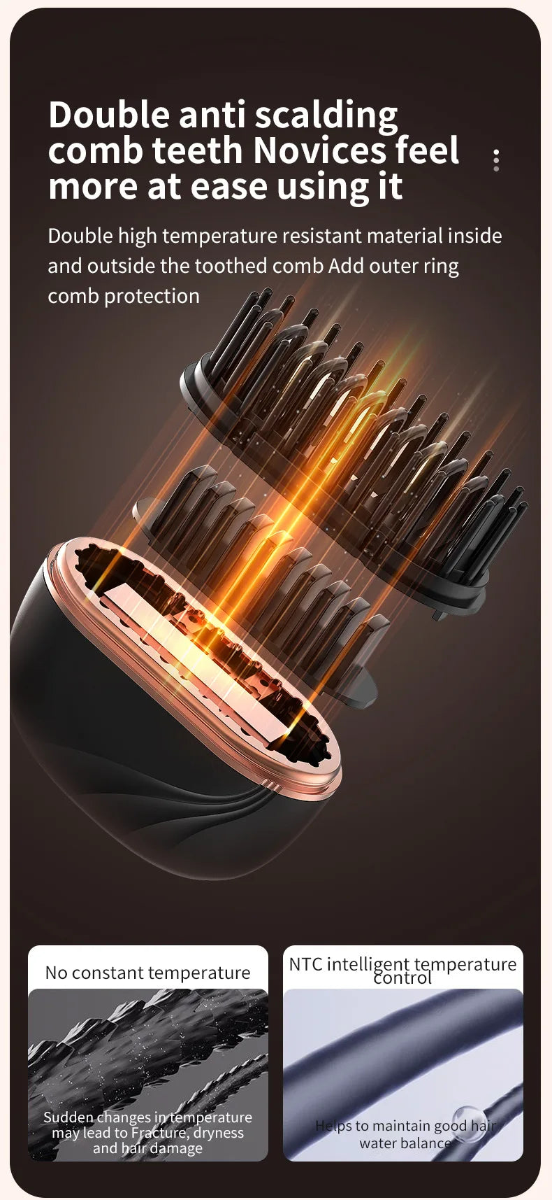 Lissé Mini Brosse Lissante Sans Fil