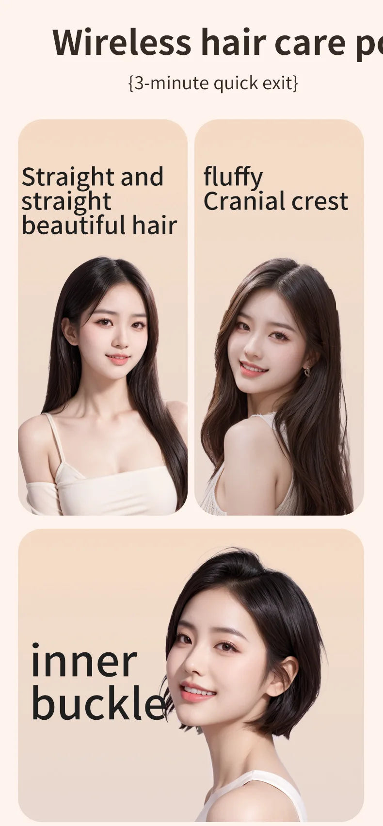 Lissé Mini Brosse Lissante Sans Fil